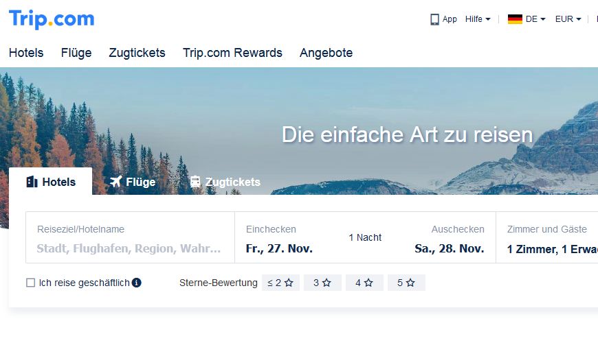 CultSwitch with interface to Trip.com